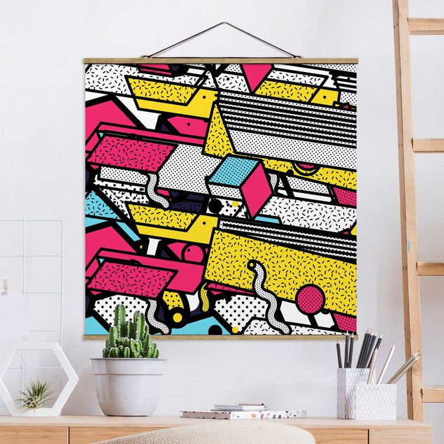Contemporary art prints Composition Neo Memphis Colourful Madness