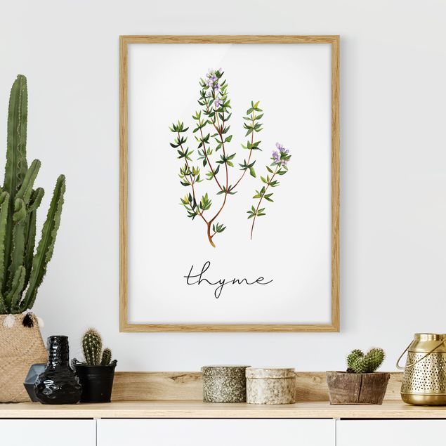 Flower print Herbs Illustration Thyme