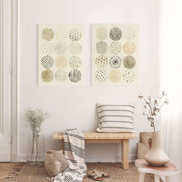 Prints patterns Circular Pattern Beige Set
