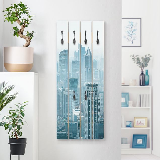 Wall mounted coat rack architecture and skylines Chilly Shanghai