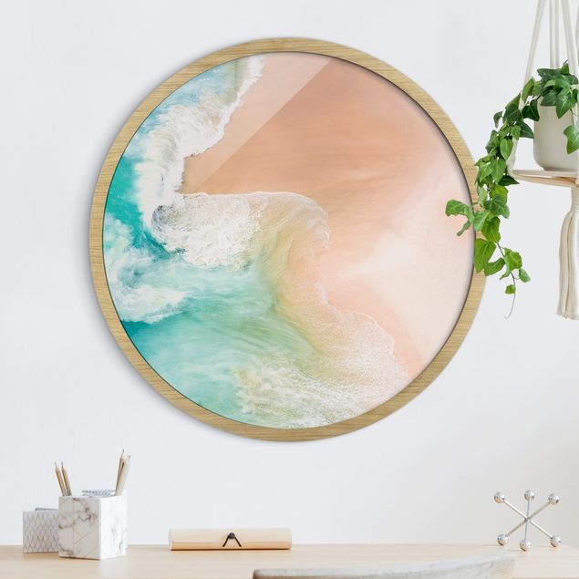 Framed beach prints The Ocean’s Kiss