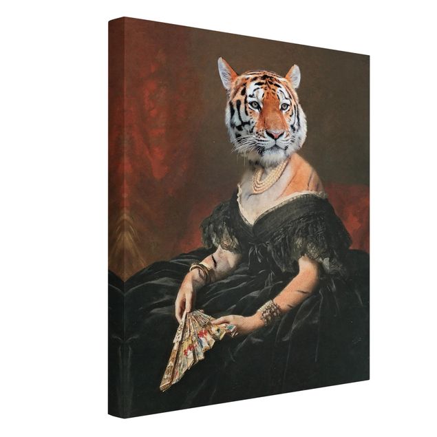 Canvas art Lady Tiger