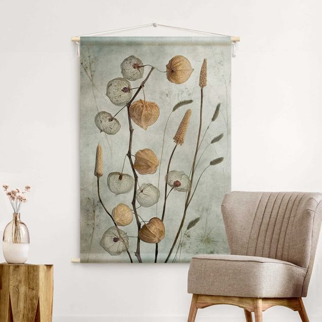 extra large tapestry wall hangings Physalis Fruit In Autumn