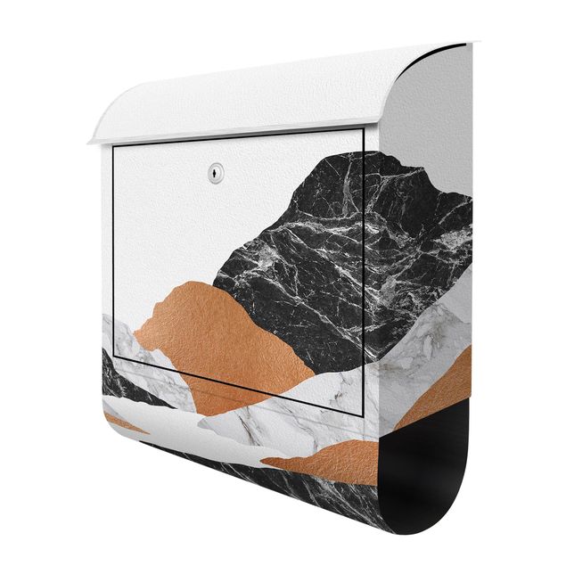 Mailbox Landscape In Marble And Copper II