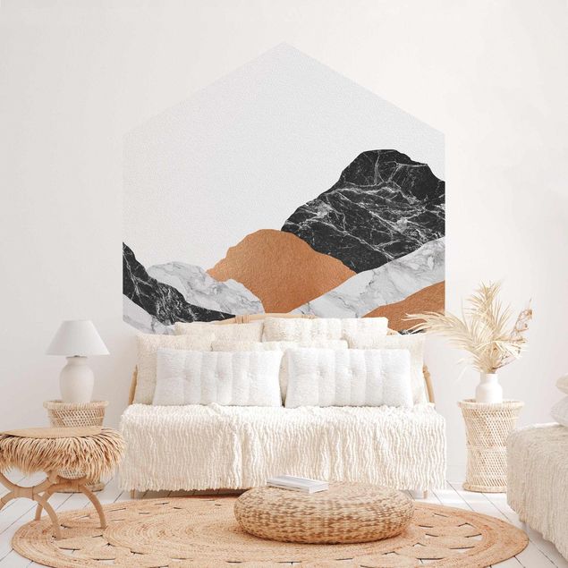 Wallpapers mountain Landscape In Marble And Copper II