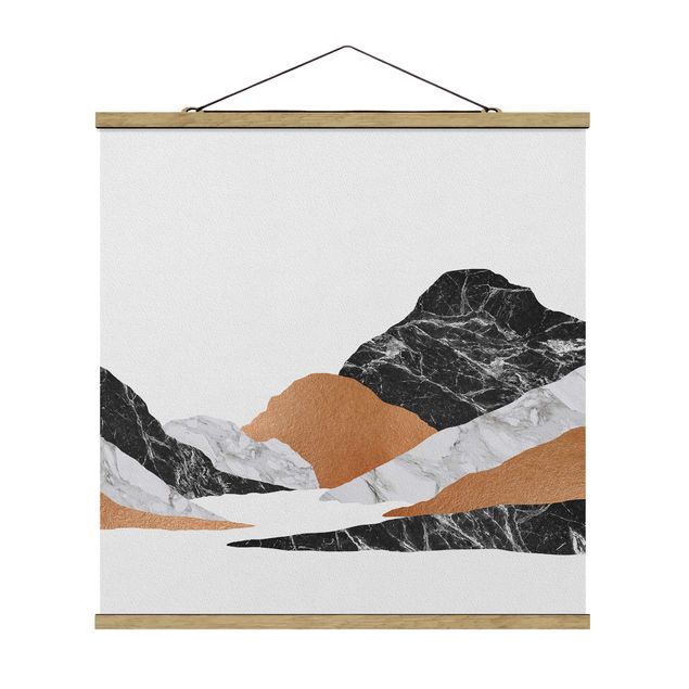 Art prints Landscape In Marble And Copper II