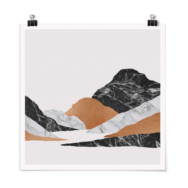 Art prints Landscape In Marble And Copper II