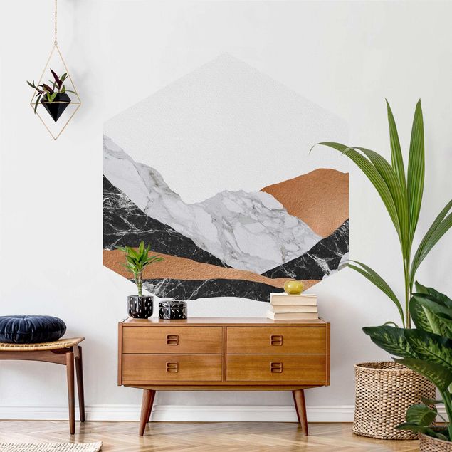 Wallpapers modern Landscape In Marble And Copper