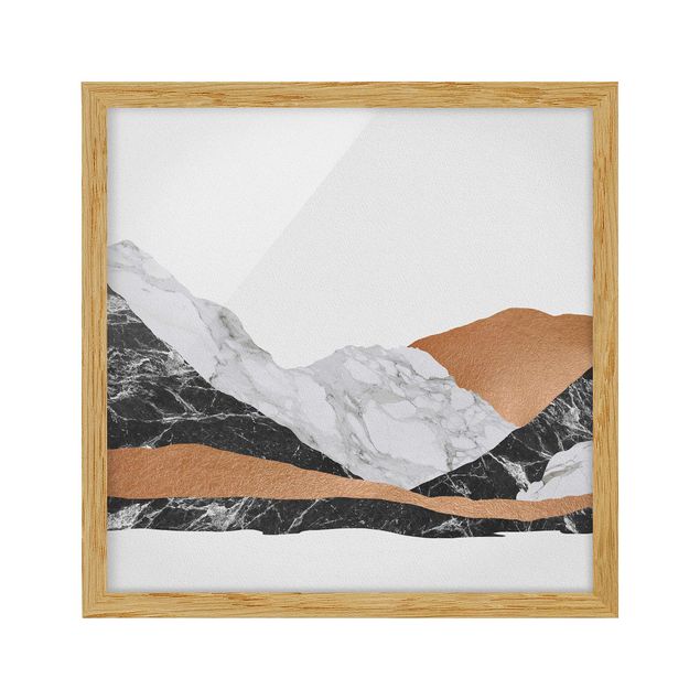 Art posters Landscape In Marble And Copper