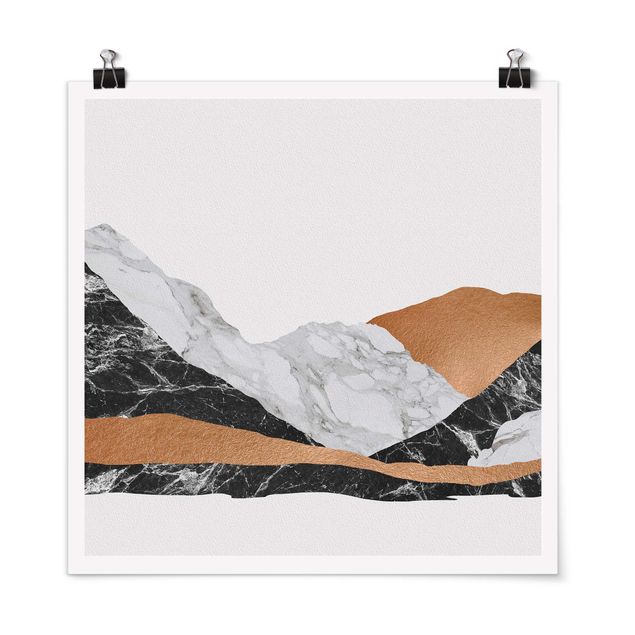 Art posters Landscape In Marble And Copper