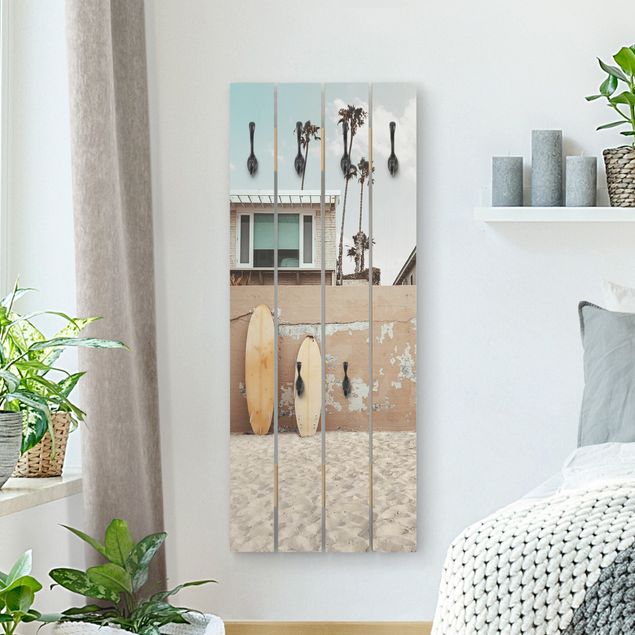 Wall mounted coat rack landscape Live Your Dream In California