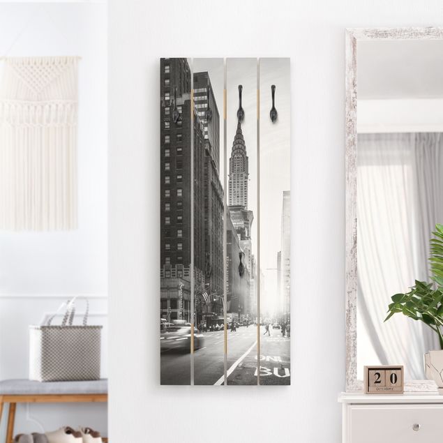 Wall mounted coat rack architecture and skylines Lively New York