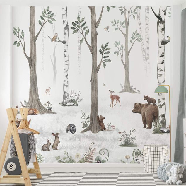 Wallpapers forest Silent white forest with animals