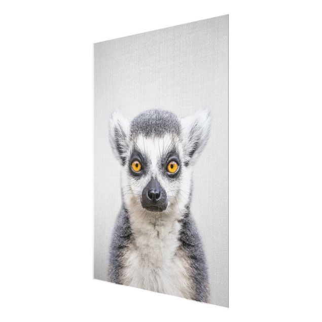 Prints black and white Lemur Ludwig