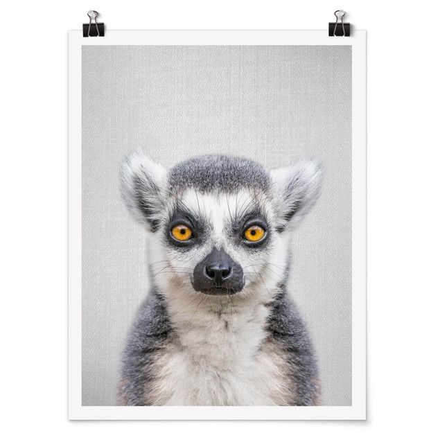 Black and white poster prints Lemur Ludwig
