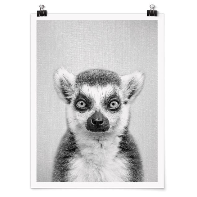 Posters black and white Lemur Ludwig Black And White