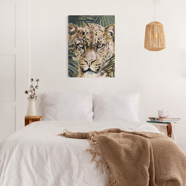 Floral canvas Leopard In The Jungle