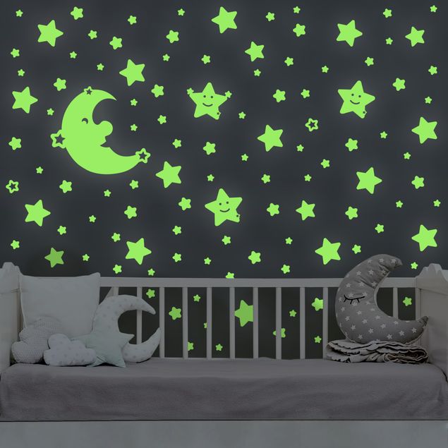 Nursery decoration Light-wall tattoo Kit moon And stars