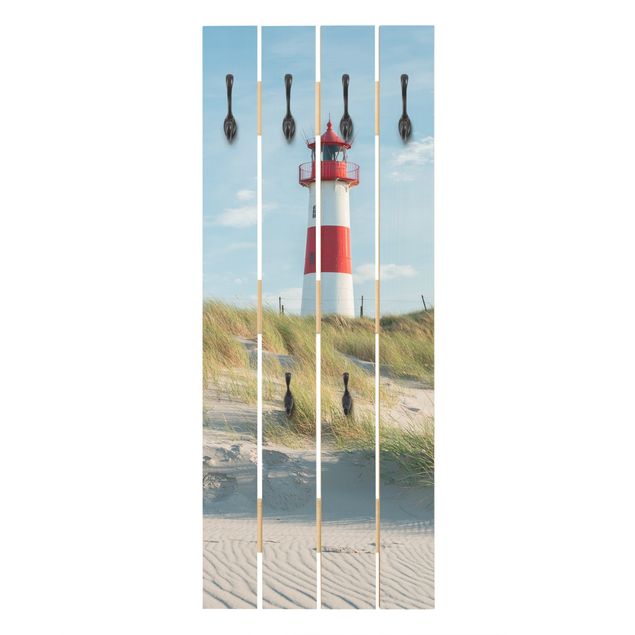 Wall mounted coat rack Lighthouse At The North Sea