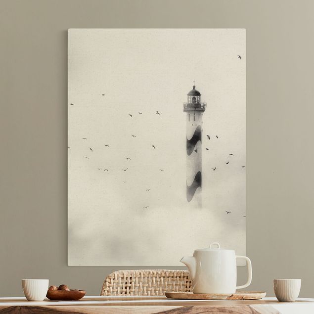 Prints landscape Lighthouse In The Fog