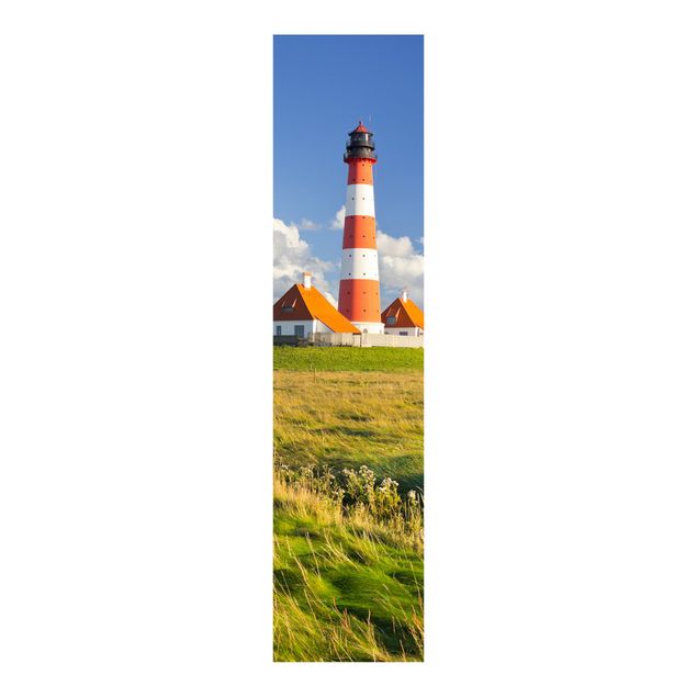 Sliding panel curtains landscape Lighthouse In Schleswig-Holstein