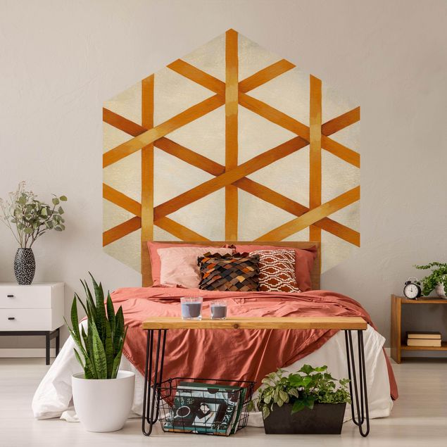 Wallpapers modern Light And Ribbon Orange