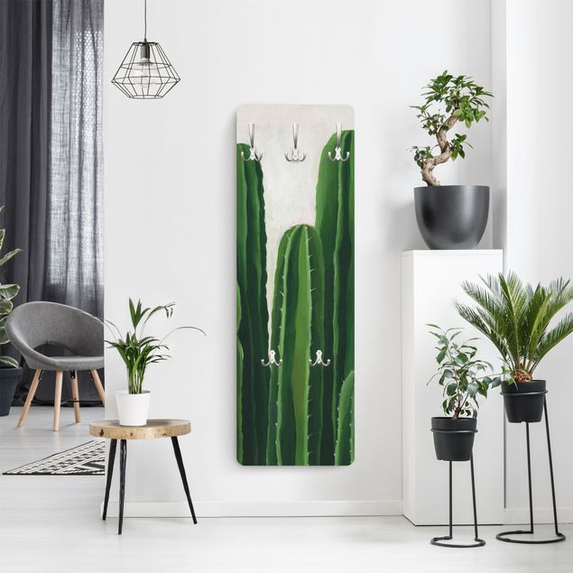 Wall mounted coat rack green Favorite Plants - Cactus