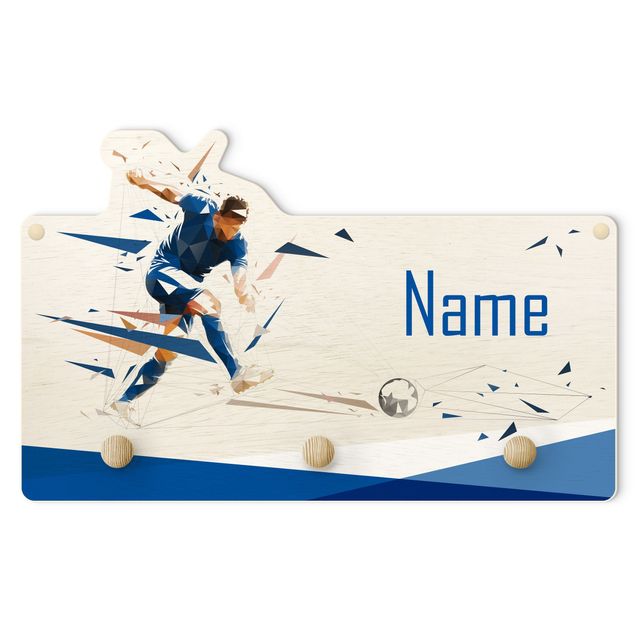 Wall coat rack Favourite Club Royal Blue With Customised Name