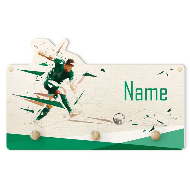 Wall coat rack Favourite Club Grass Green With Customised Name
