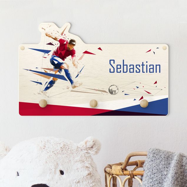 Nursery decoration Favourite Club Red Blue With Customised Name