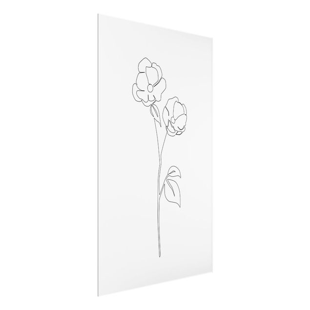 Prints modern Line Art Flowers - Poppy Flower