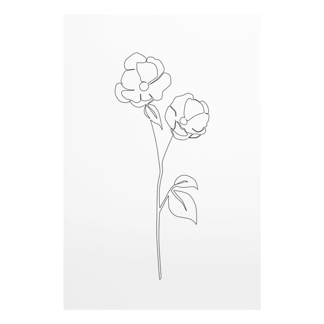 Prints portrait Line Art Flowers - Poppy Flower