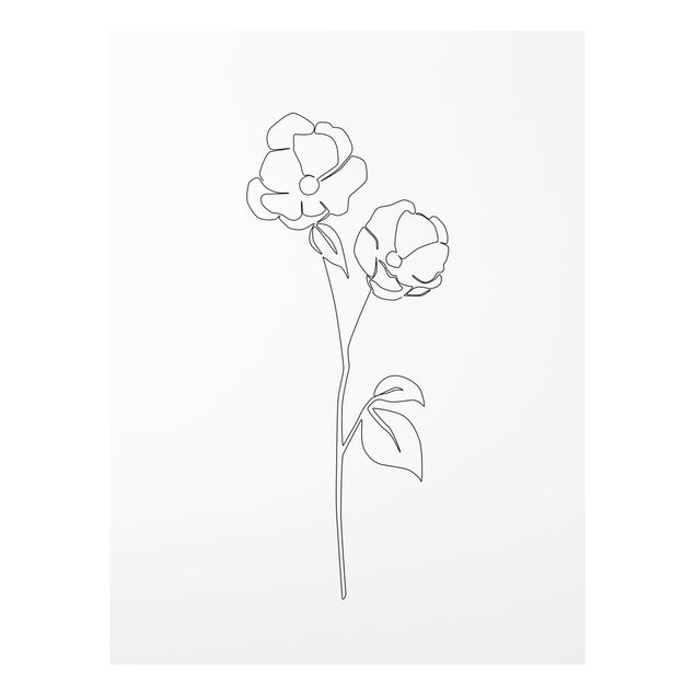 Prints portrait Line Art Flowers - Poppy Flower