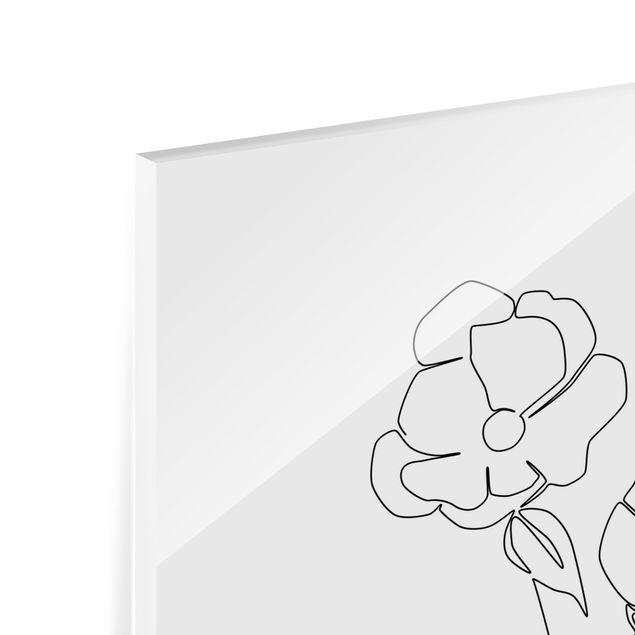 Prints Line Art Flowers - Poppy Flower