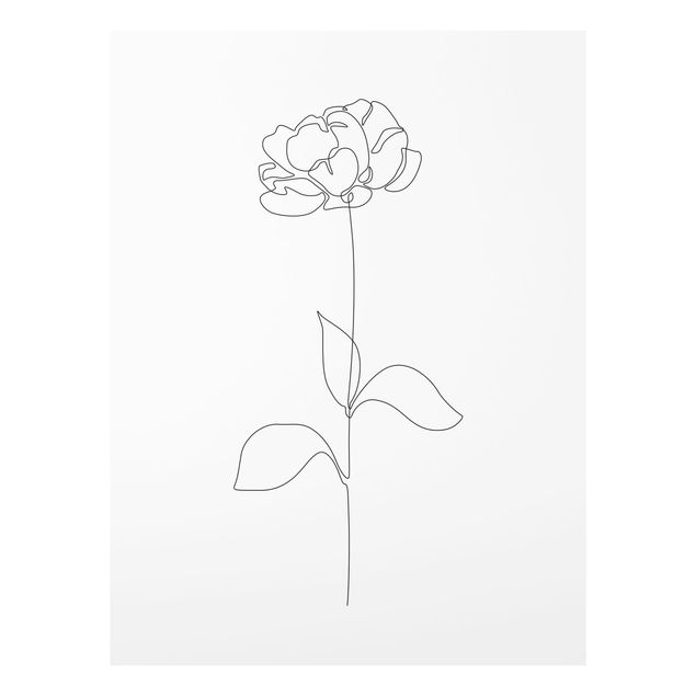Black and white art Line Art Flowers - Peony