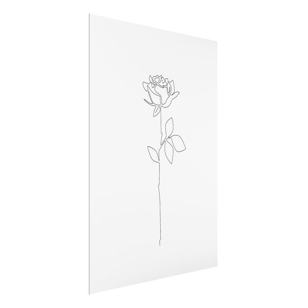 Prints portrait Line Art Flowers - Rose
