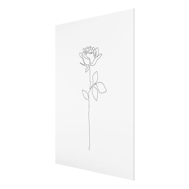Prints Line Art Flowers - Rose