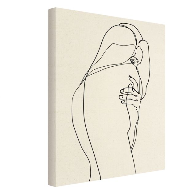 Black and white wall art Line Art Nude Shoulder Black And White