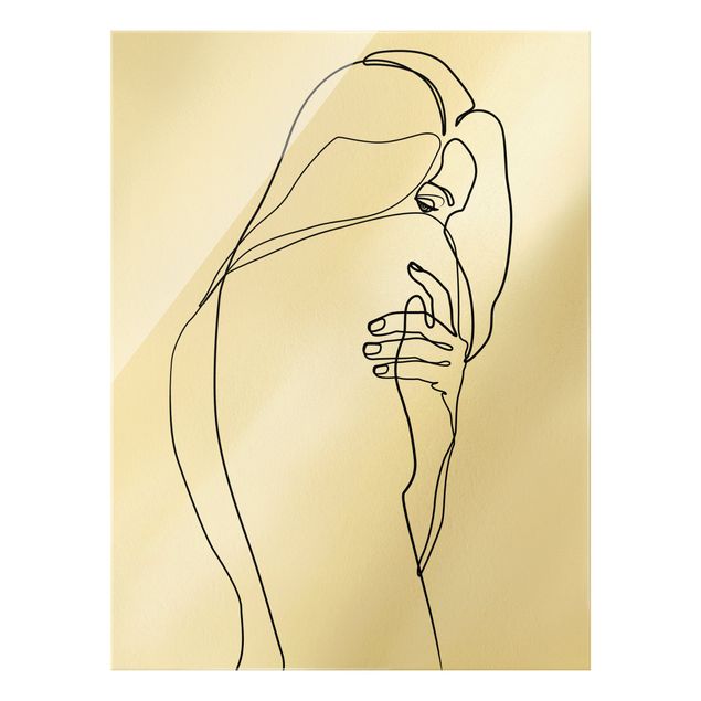 Naked wall art Line Art Nude Shoulder Black And White