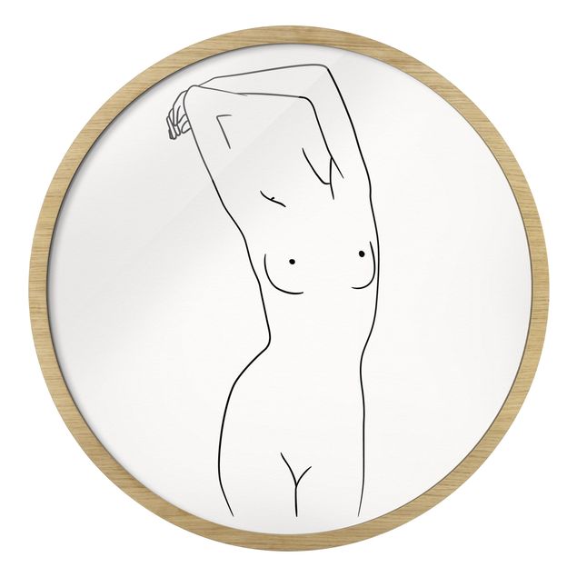 Modern art prints Line Art Nude Art Of A Woman Black And White
