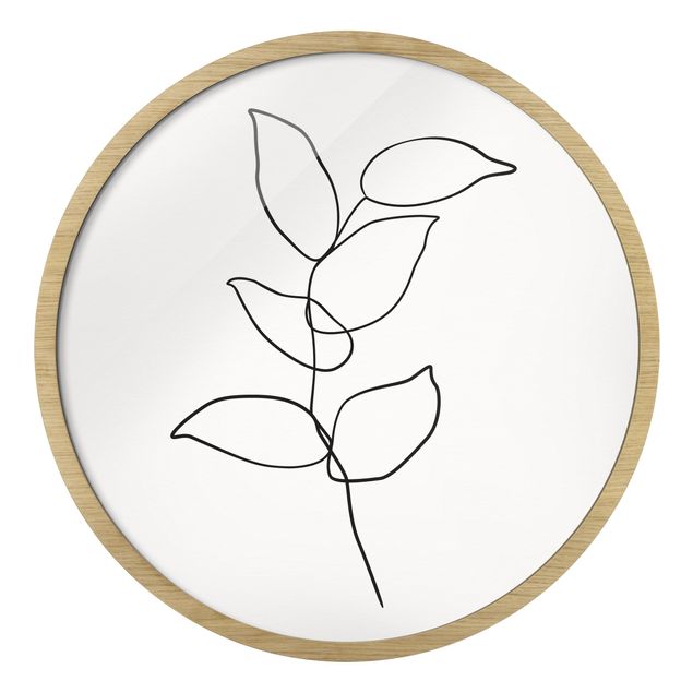 Floral picture Line Art Twig Black And White