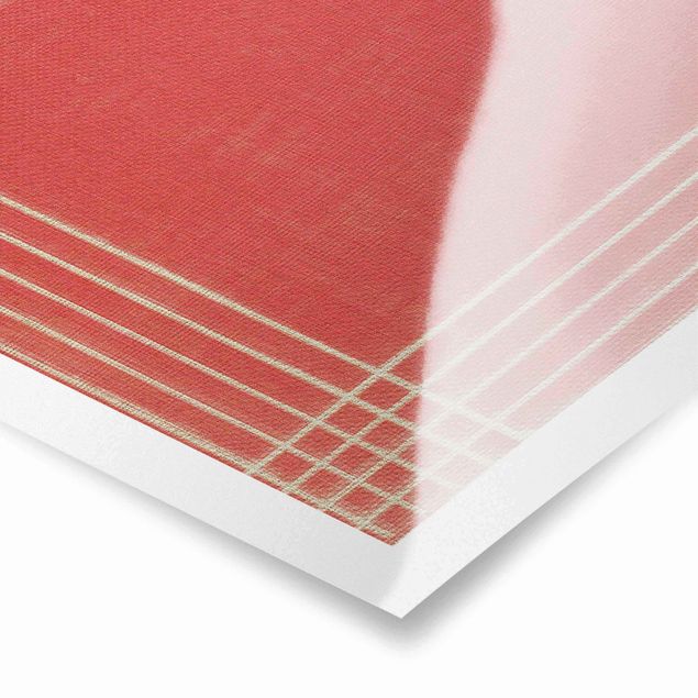 Prints Lines Meeting On Red