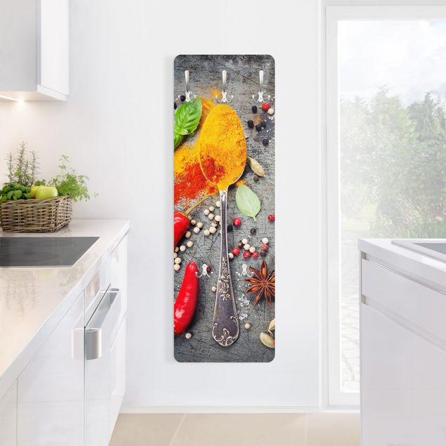 Wall mounted coat rack flower Spoon With Spices