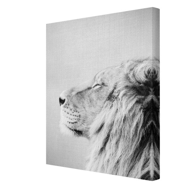 Prints animals Lion Leopold Black And White