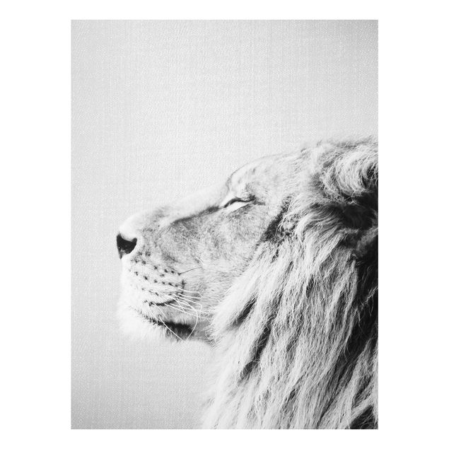 Animal wall art Lion Leopold Black And White