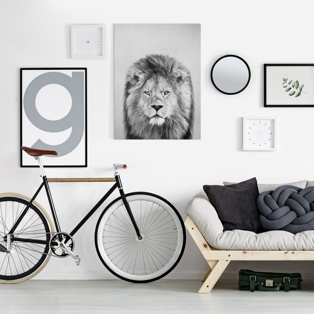 Lion print Lion Linus Black And White