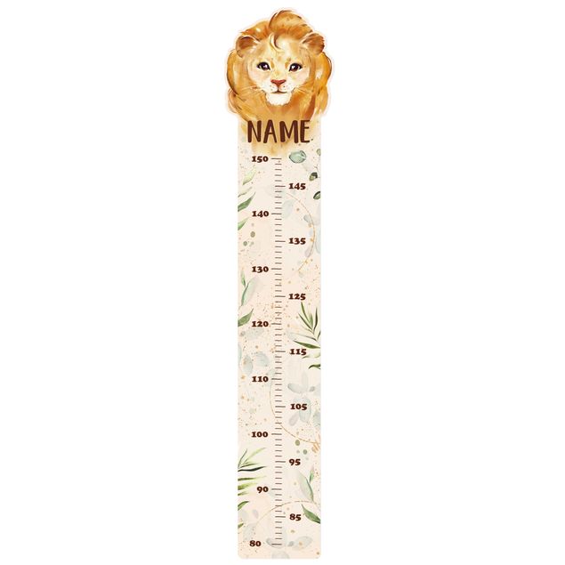 Animal wall decals Lion with custom name