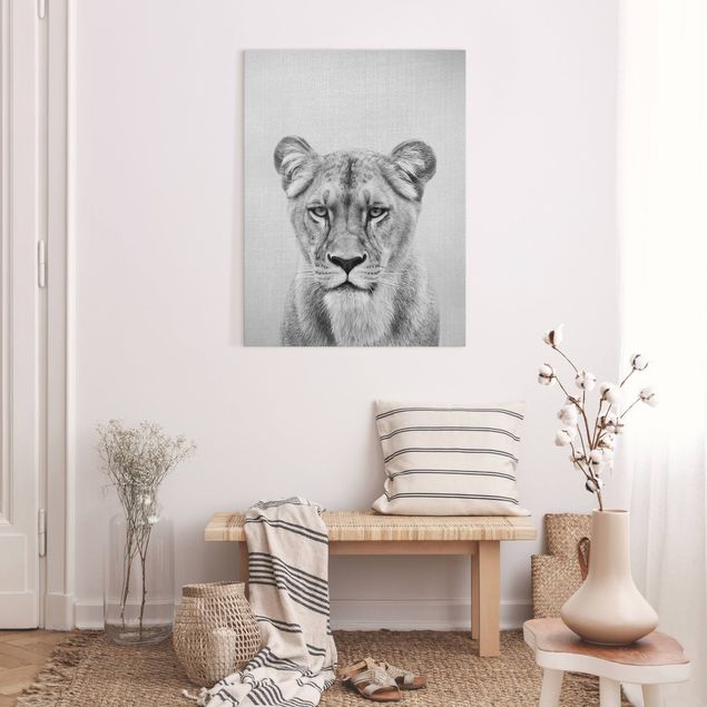 Lion canvas Lioness Lisa Black And White
