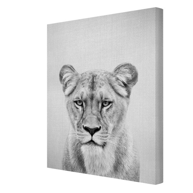 Prints animals Lioness Lisa Black And White