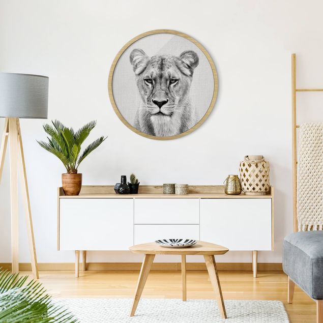 Animal canvas Lioness Lisa Black And White